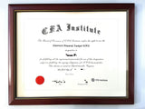 23" x 28" Custom Handmade Wood Frame with Mat - perfect for large CFA certificate!